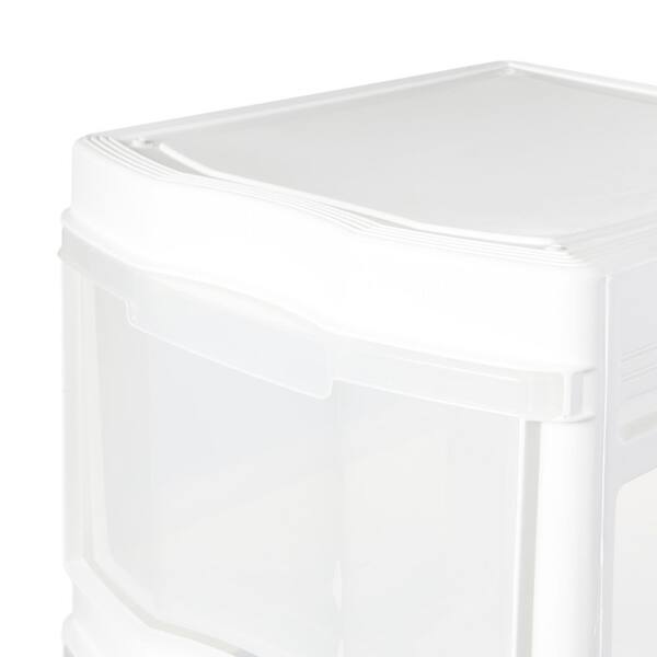 Life Story Classic 3 Shelf Storage Organizer Plastic Drawers, White (2  Pack), 1 Piece - Fry's Food Stores