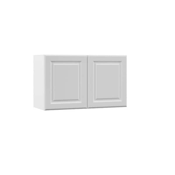 Hampton Bay Designer Series Elgin Assembled 30x18x15 in. Deep Wall Bridge Kitchen Cabinet in White