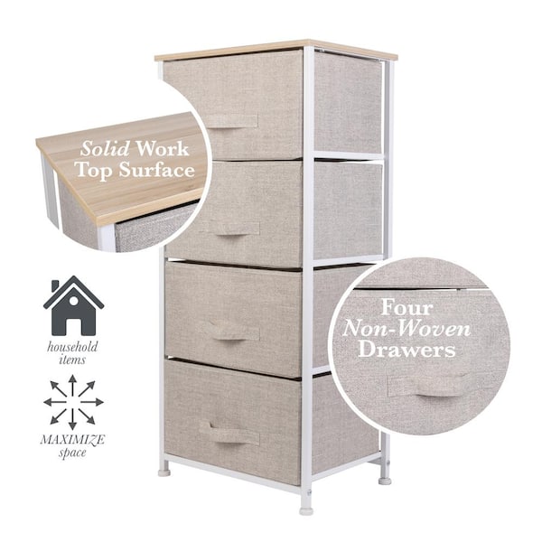 35.5 in. H x 26.625 in. W x 19.25 in. 4-Drawer Plastic Chest