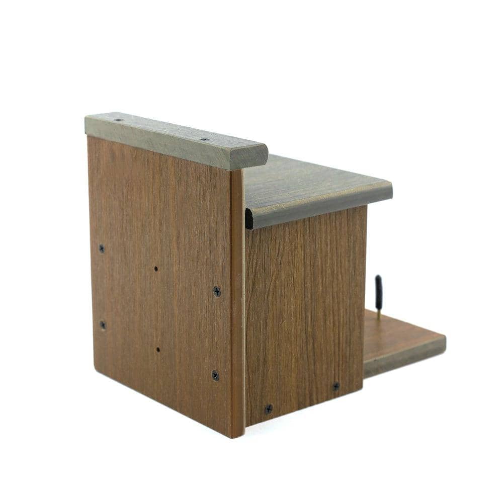 Nature's Friend Recycled Composite Brown and Gray Seed Feeder