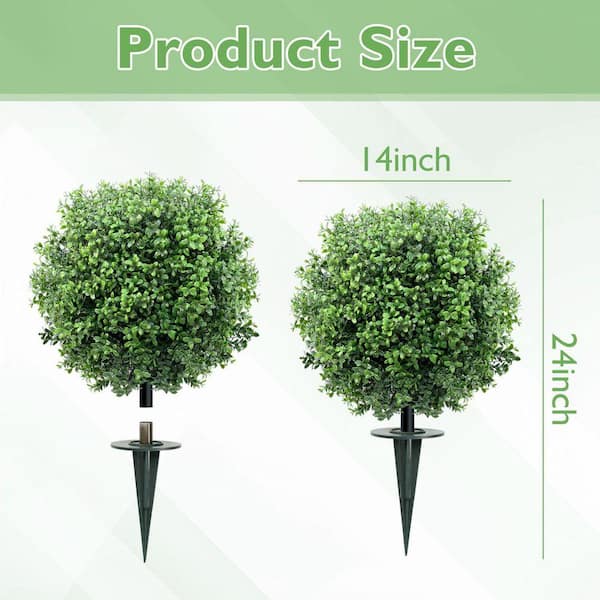 Boxwood 24 ft. Artificial Cypress Tree 2-Pack Realistic Topiary