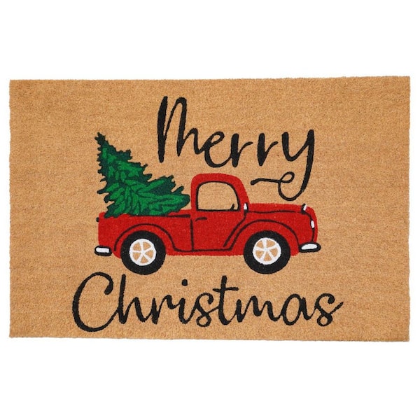 HomeRoots 36 in. x 24 in. Coir Outdoor Door Mat