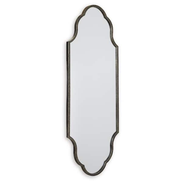 Signature DESIGN BY ASHLEY Hallgate 16.5 in. W x 44 in. H Arch Metal Antique Goldtone Framed Accent Mirror