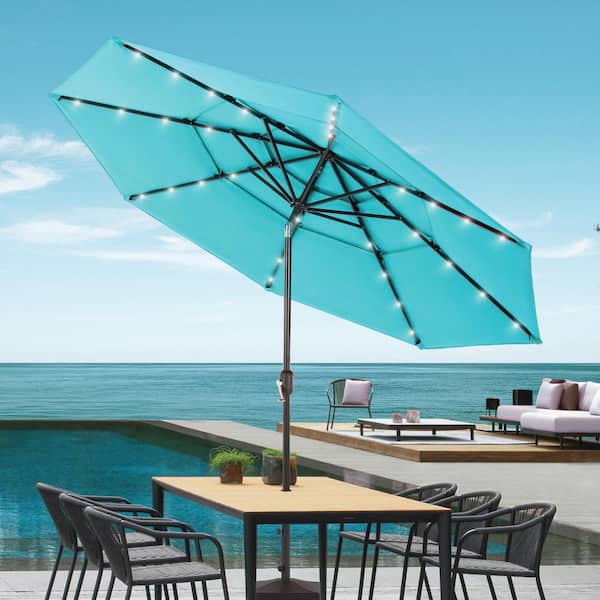 living spaces patio umbrella Elevate Your Space With This Outdoor vented canopy top that allows air to flow through freely SUPERJARE 15ft Large Patio Umbrella