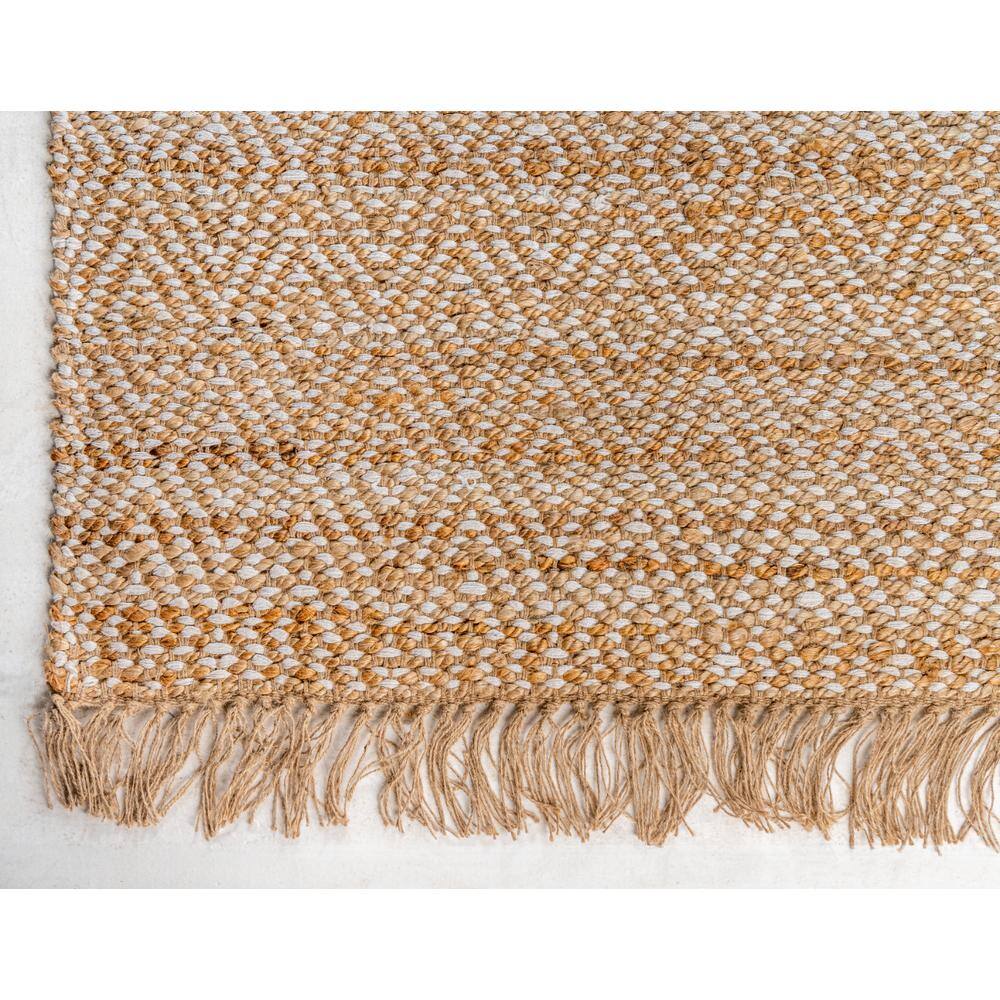 Handmade Braided Jute and Cotton 3' 3" x 5' 1" Area Rug in Natural Brown