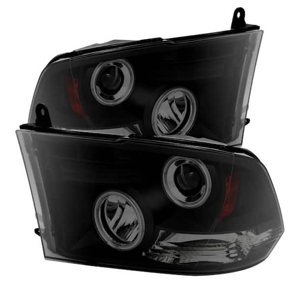 Spyder Auto Dodge Ram 1500 09-16 / Ram 2500/3500 10-16 Projector Headlights - Halogen Model Only - CCFL Halo- Black Smoke