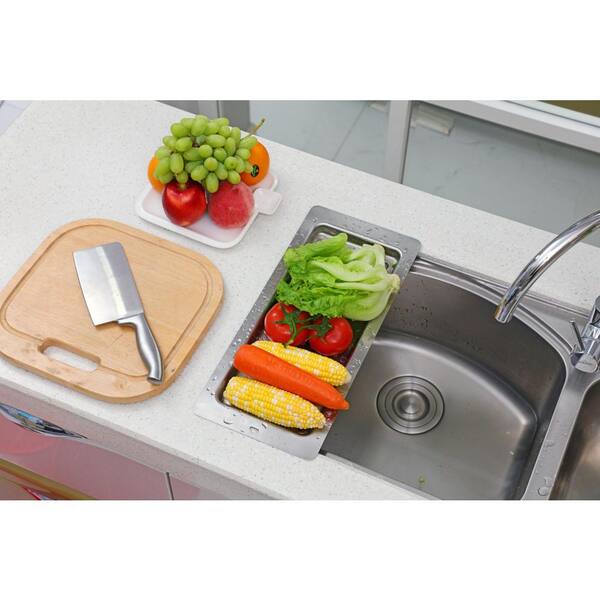 Design House Roll-Up Multipurpose Over the Sink Kitchen Sink Drying Rack,  Stainless Steel 542988 - The Home Depot