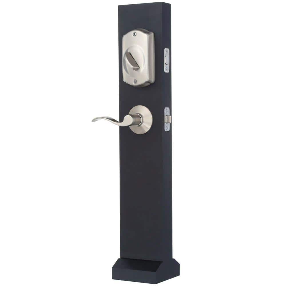 Satin Nickel Electronic Keypad Entry Lock with Accent Lever