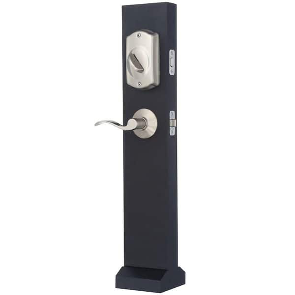 Schlage Camelot Satin Nickel Electronic Keypad Deadbolt Door Lock with  Accent Door Handle FBE365 V CAM 619 ACC The Home Depot