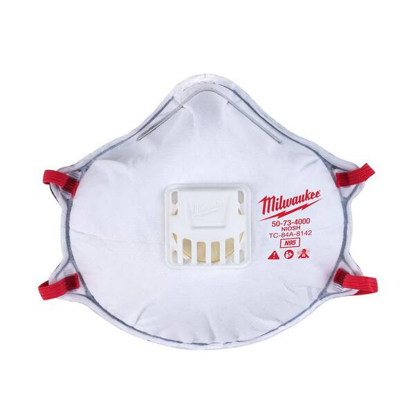 Milwaukee N95 Professional Multi-Purpose Valved Respirator with Gasket (10-Pack)