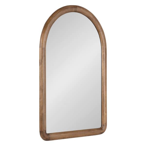 Kate and Laurel Dessa 24.00 in. W x 36.00 in. H Rustic Brown Arch Transitional Framed Decorative Wall Mirror