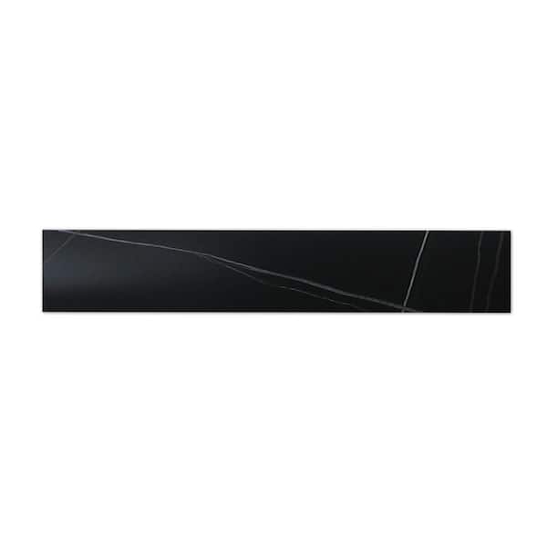 PARASOLAR 22 in. W Engineered Stone Vanity Sidesplash in Black