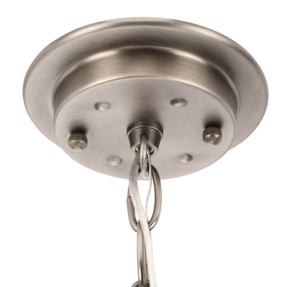 Nickel Mini Prismatic Glass Bowl Pendant Light