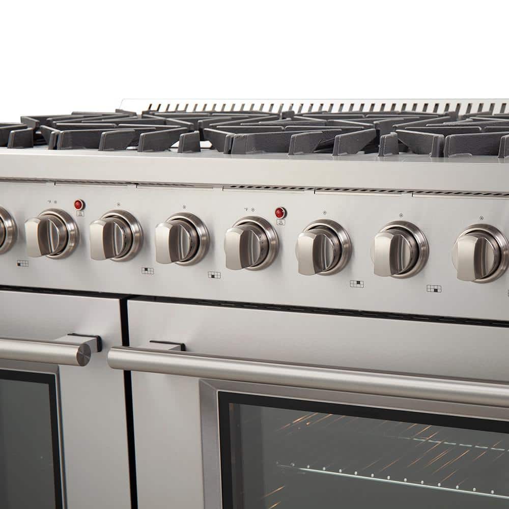 Galiano 48-inch Stainless Steel Dual-Fuel Range with Griddle