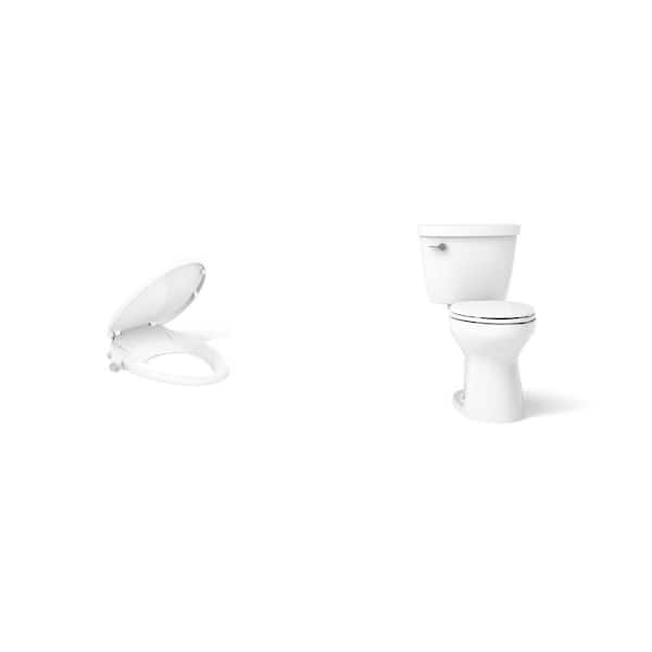 Purewash M300 Bidet Seat for Elongated Toilets and Cimarron 12 in. Toilet with Soft Close Seat Combo