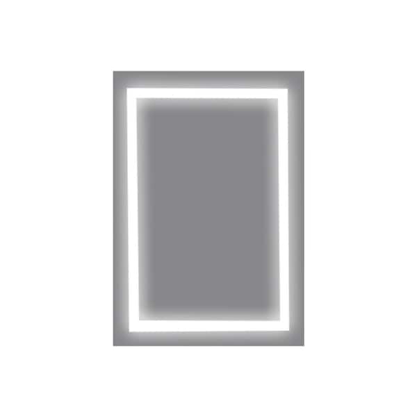 AOPSPS 24 in. W x 32 in. H Large Rectangular Frameless Anti-fog Wall Bathroom Vanity Mirror in Silver