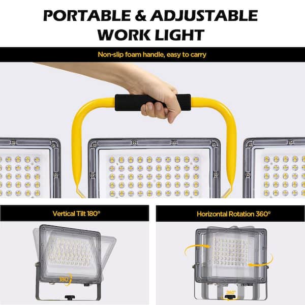 BeamBox 120 V 100-Watt 30000-Lumen 3-Head Adjustable Integrated