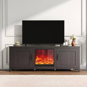 19 in. Built-in Electric Fireplace Insert with Adjustable Flame Brightness and Remote Control