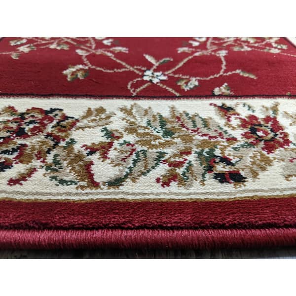 Noble Burgundy 8 ft. x 12 ft. Traditional Trellis Oriental Area Rug