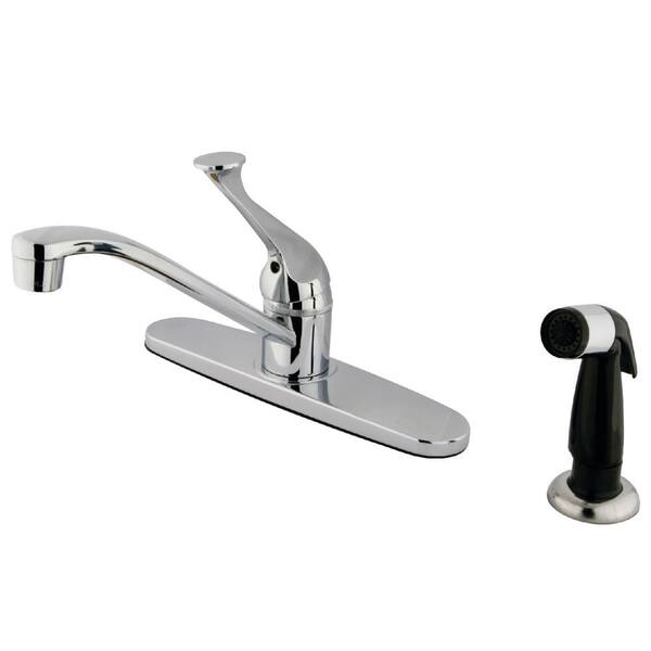 Kingston Brass Chatham Single Handle Centerset Standard Kitchen Faucet in Polished Chrome