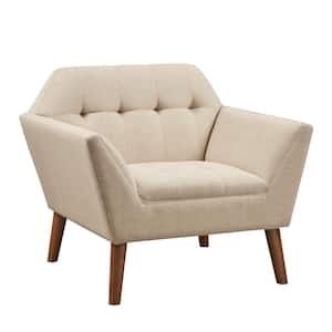 Newport Beige Tufted Lounge Arm Chair