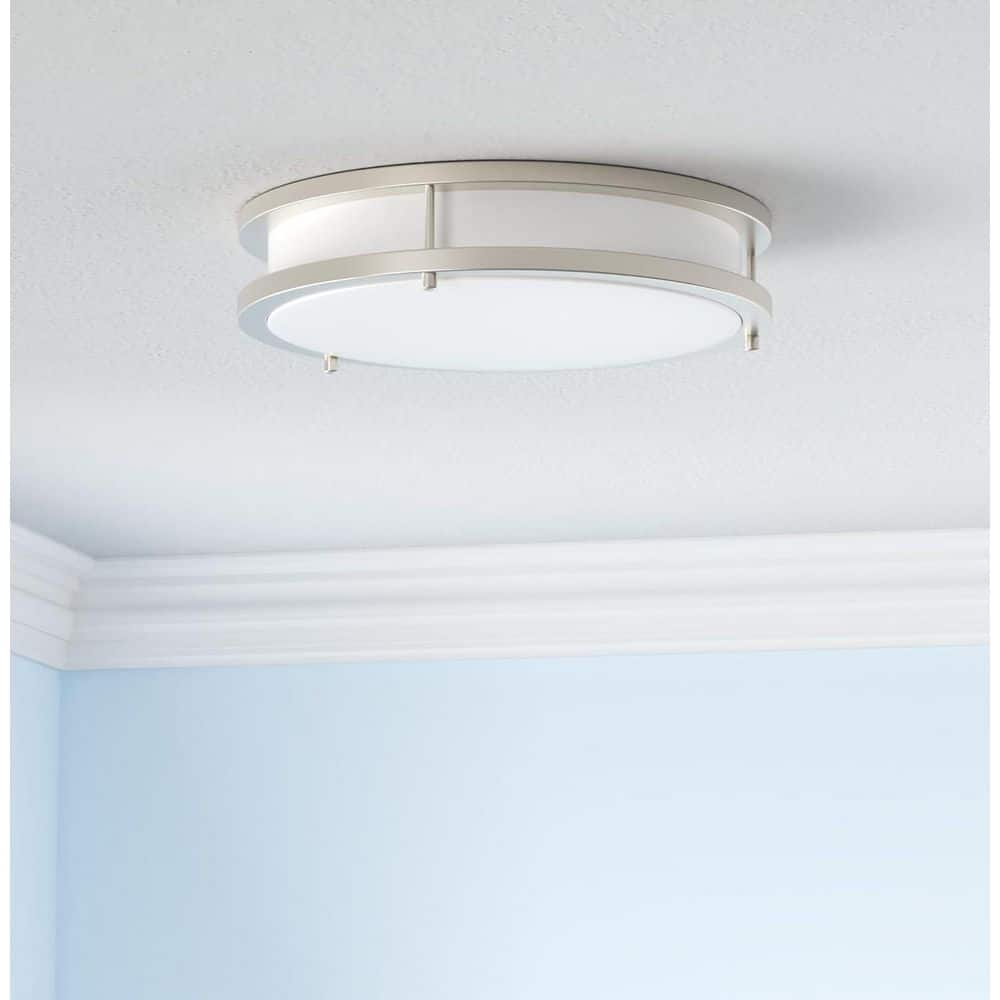 5CCT-JR2BN-6PK 14-in. Brushed Nickel Selectable LED Semi-Flush Mount Fixture 2700K/3000K/3500K/4000K/5000K (6 PACK) price history on PriceWatchPro