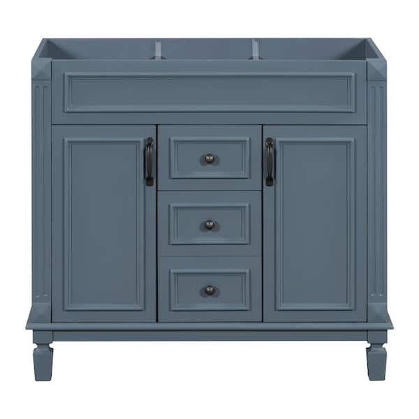 Staykiwi 35.9 in. W x 17.9 in. D x 34 in. H Freestanding Bath Vanity Cabinet without Top in Blue