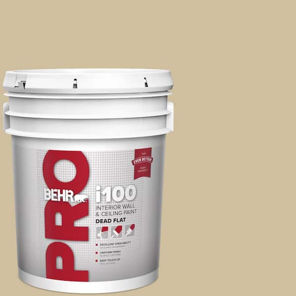 5 gal. #S320-3 Final Straw Dead Flat Interior Paint