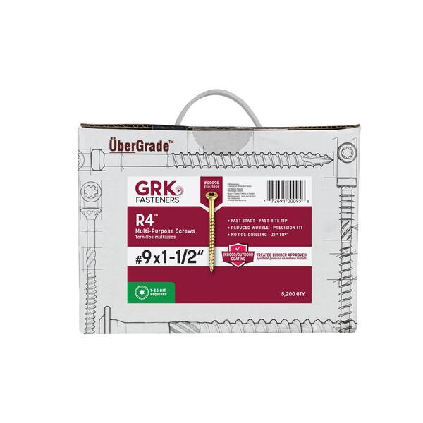 GRK Fasteners #9 x 1-1/2 in. Star Drive Bugle Head R4 Multi