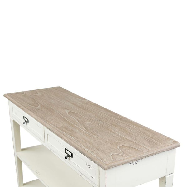 Baxton Studio Dauphine 48 in. White Standard Rectangle Wood