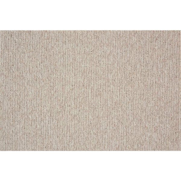 Natural Harmony Tidal Tweed Natural Beige 13.2 ft. 39.23 oz. Wool Loop Installed Carpet