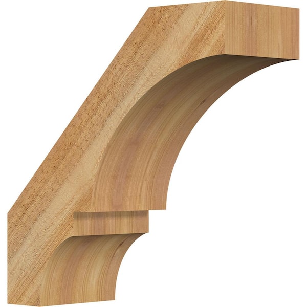 Ekena Millwork 6"W x 16"D x 16"H Balboa Rough Sawn Knee Brace, Western Red Cedar