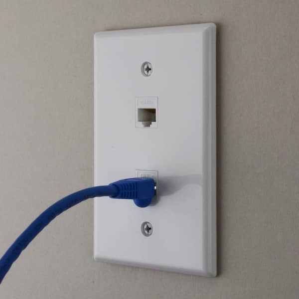 Commercial Electric Category 5e Jack - Blue 5025-BL - The Home Depot