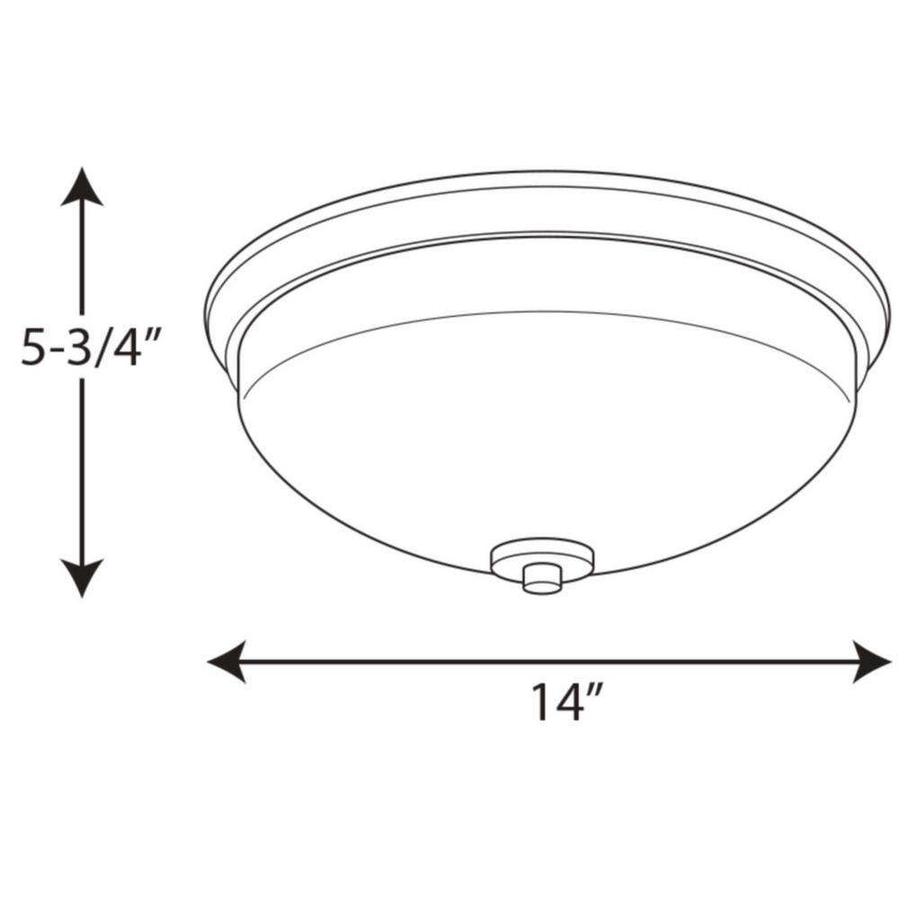 Brushed Nickel and White Glass 2-Light Flush Mount Ceiling Fixture