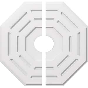 1 in. P X 10-1/4 in. C X 26 in. OD X 5 in. ID Westin Architectural Grade PVC Contemporary Ceiling Medallion, Two Piece
