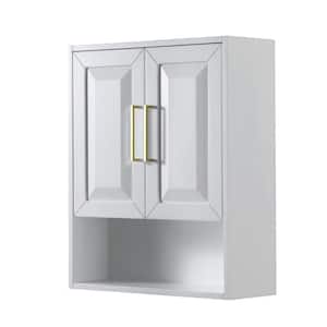 Daria 25 in. W x 9 in. D x 30 in. H Bathroom Storage Wall Cabinet in White