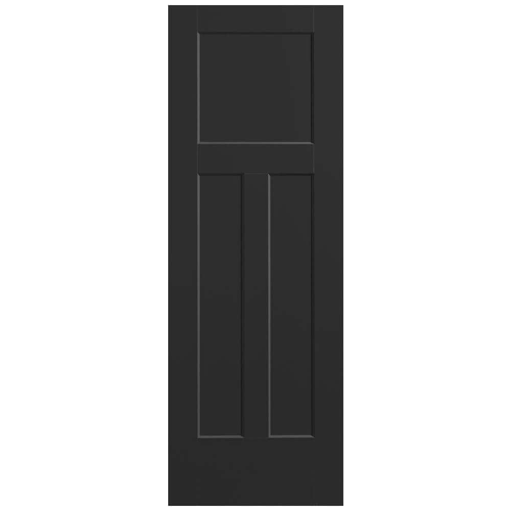 28 in. x 80 in. 3-Panel Winslow Single Bore Hollow Core Jet Black Molded Composite Interior Door Slab price history on PriceWatchPro