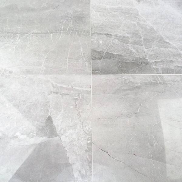 Ivy Hill Tile Jammu Gray 15 in. x 30 in. x 10mm Polished Porcelain