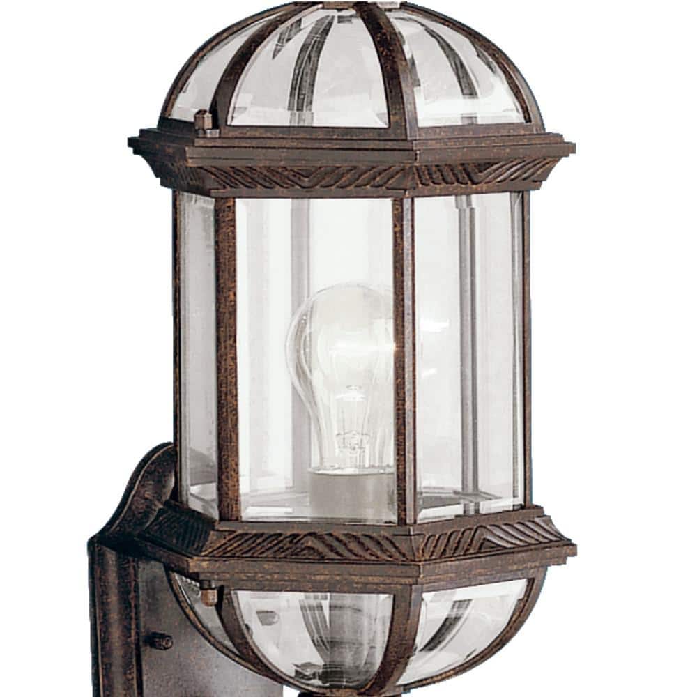 Tannery Bronze Outdoor Wall Lantern with Clear Beveled Glass