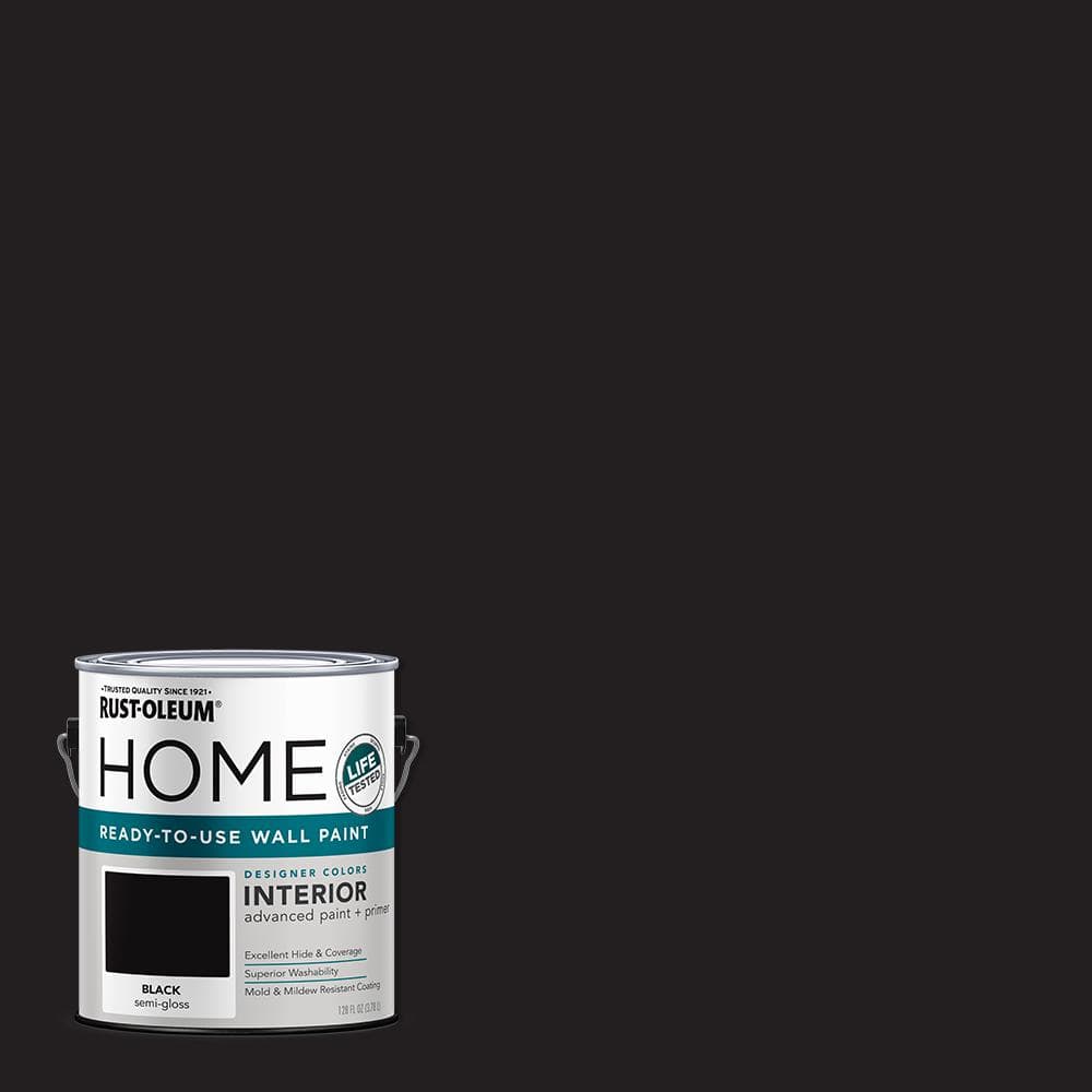 RustOleum Home 1 Gal. SemiGloss Black Interior Wall Paint (2Pack
