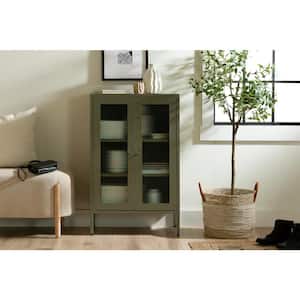 Kodali Olive Green 25.5 in. Storage Cabinets