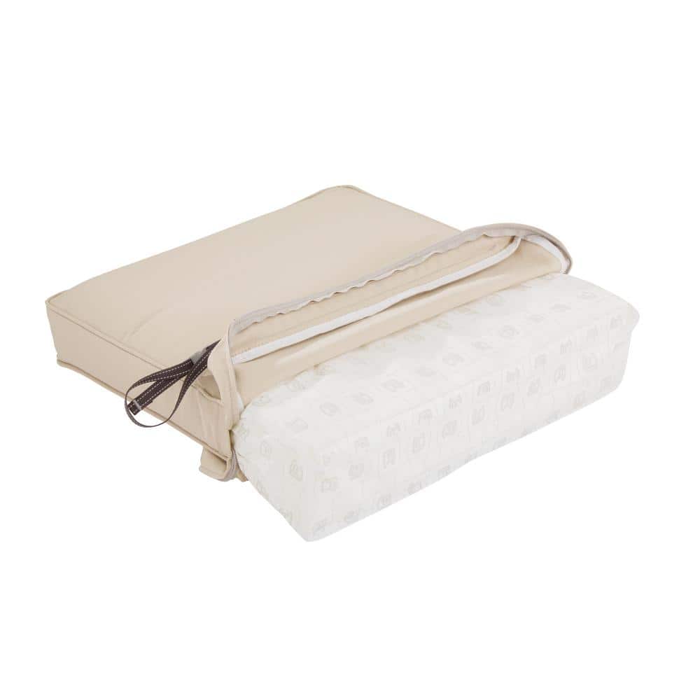 Antique Beige Water-Resistant Patio Chaise Lounge Cushion