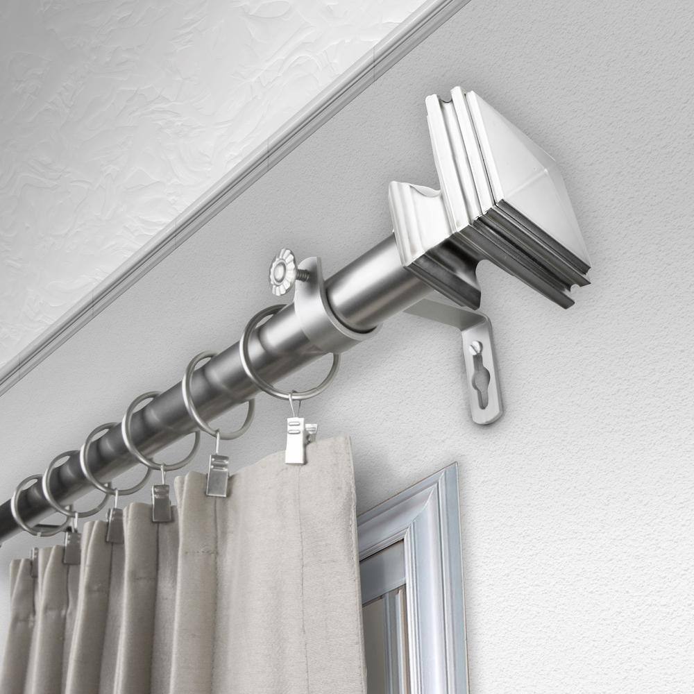 Adjustable Bedpost Finial Drapery Rod in High-Quality Steel