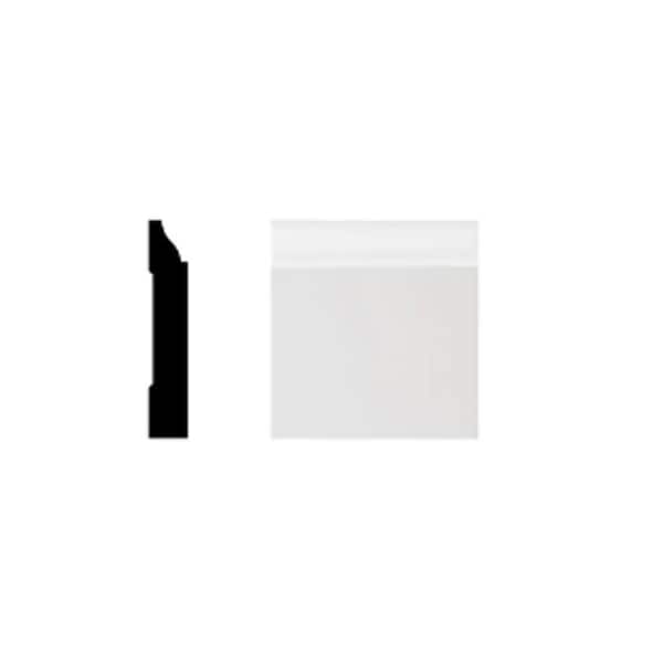 WM623 0.5 in. D x 3.25 in. W x 6 in. L PVC Baseboard Moulding Sample