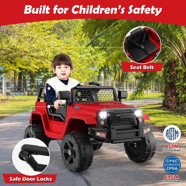 ●Rudeway Costway Kids' 12V Excavator Toy, Battery-Powered Ride-On