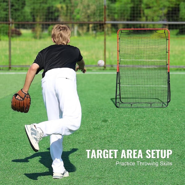 Filet Rebondisseur Portable Pour Softball/baseball - 3x3 Pieds, Cadre Acier, Entrainement Solo