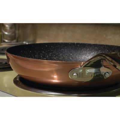 The Rock 10-Piece Aluminum Nonstick Cookware Set in Copper