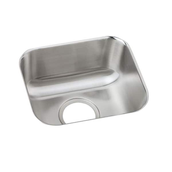 Undermount Stainless Steel 14.5 0-Hole Single Bowl Kitchen Sink in Radiant Satin