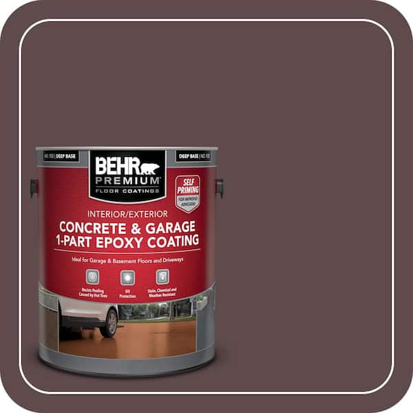 1 gal. #PFC-05 Cafe Iruna Self-Priming 1-Part Epoxy Satin Interior/Exterior Concrete and Garage Floor Paint