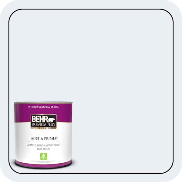 BEHR PREMIUM PLUS 1 qt. #PPL-13 Distant Windchime Eggshell Enamel Low Odor Interior Paint & Primer